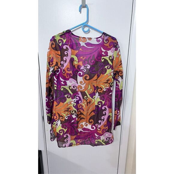 ATHLETA TEAR AWAY B4 U PLAY COVER UP BLOUSE DRESS SZ XS - Picture 7 of 11